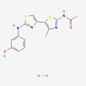molecular formula C15H15BrN4O2S2 B5063341 N-{2-[(3-hydroxyphenyl)amino]-4'-methyl-4,5'-bi-1,3-thiazol-2'-yl}acetamide hydrobromide 