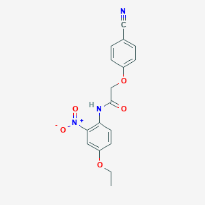 molecular formula C17H15N3O5 B506336 2-(4-cyanophenoxy)-N-{4-ethoxy-2-nitrophenyl}acetamide 