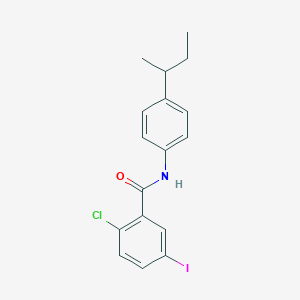 molecular formula C17H17ClINO B5063396 N-(4-sec-butylphenyl)-2-chloro-5-iodobenzamide 