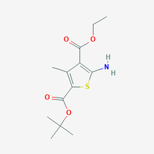 molecular formula C13H19NO4S B506340 2-Tert-butyl 4-ethyl 5-amino-3-methylthiophene-2,4-dicarboxylate CAS No. 257610-86-9