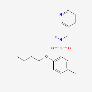 molecular formula C18H24N2O3S B5063441 2-butoxy-4,5-dimethyl-N-(3-pyridinylmethyl)benzenesulfonamide 