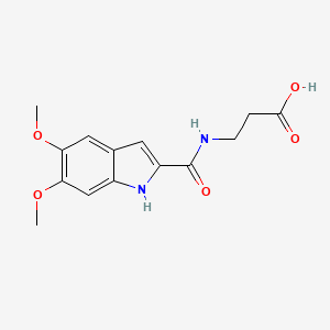 molecular formula C14H16N2O5 B5063446 N-[(5,6-dimethoxy-1H-indol-2-yl)carbonyl]-beta-alanine 