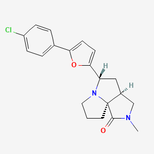 molecular formula C20H21ClN2O2 B5063452 (3aS*,5S*,9aS*)-5-[5-(4-chlorophenyl)-2-furyl]-2-methylhexahydro-7H-pyrrolo[3,4-g]pyrrolizin-1(2H)-one 