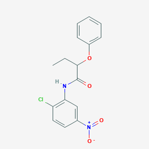 molecular formula C16H15ClN2O4 B506346 N-(2-chloro-5-nitrophenyl)-2-phenoxybutanamide 