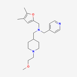 molecular formula C22H33N3O2 B5063467 1-(4,5-dimethyl-2-furyl)-N-{[1-(2-methoxyethyl)-4-piperidinyl]methyl}-N-(4-pyridinylmethyl)methanamine 