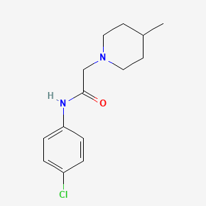 molecular formula C14H19ClN2O B5063478 N-(4-chlorophenyl)-2-(4-methyl-1-piperidinyl)acetamide 