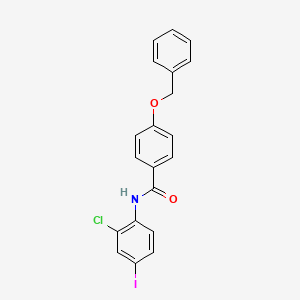 molecular formula C20H15ClINO2 B5063485 4-(benzyloxy)-N-(2-chloro-4-iodophenyl)benzamide 