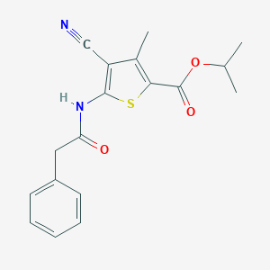 Isopropyl 4-cyano-3-methyl-5-[(phenylacetyl)amino]-2-thiophenecarboxylate