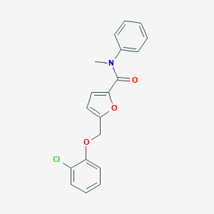 molecular formula C19H16ClNO3 B506350 5-[(2-chlorophenoxy)methyl]-N-methyl-N-phenyl-2-furamide 