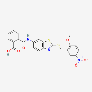 molecular formula C23H17N3O6S2 B5063513 2-[({2-[(2-methoxy-5-nitrobenzyl)thio]-1,3-benzothiazol-6-yl}amino)carbonyl]benzoic acid 