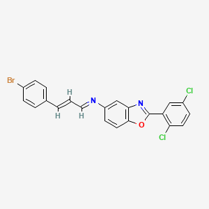 N-[3-(4-bromophenyl)-2-propen-1-ylidene]-2-(2,5-dichlorophenyl)-1,3-benzoxazol-5-amine