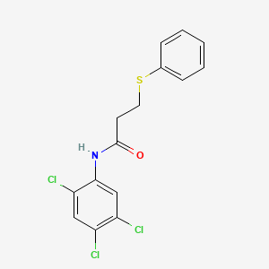 molecular formula C15H12Cl3NOS B5063551 3-(phenylthio)-N-(2,4,5-trichlorophenyl)propanamide 