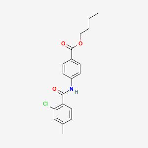 molecular formula C19H20ClNO3 B5063560 butyl 4-[(2-chloro-4-methylbenzoyl)amino]benzoate 