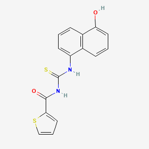 molecular formula C16H12N2O2S2 B5063575 N-{[(5-hydroxy-1-naphthyl)amino]carbonothioyl}-2-thiophenecarboxamide 