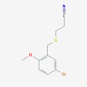 3-[(5-bromo-2-methoxybenzyl)thio]propanenitrile