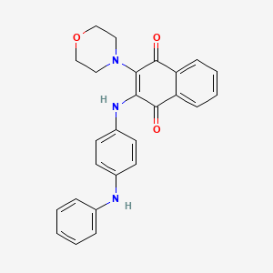 molecular formula C26H23N3O3 B5063594 2-[(4-anilinophenyl)amino]-3-(4-morpholinyl)naphthoquinone 