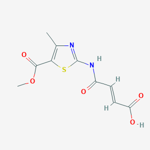 molecular formula C10H10N2O5S B506360 4-{[5-(Methoxycarbonyl)-4-methyl-1,3-thiazol-2-yl]amino}-4-oxo-2-butenoic acid 