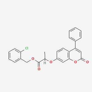 2-chlorobenzyl 2-[(2-oxo-4-phenyl-2H-chromen-7-yl)oxy]propanoate
