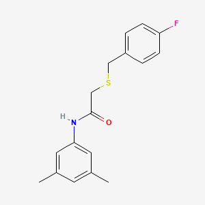molecular formula C17H18FNOS B5063640 N-(3,5-dimethylphenyl)-2-[(4-fluorobenzyl)thio]acetamide 