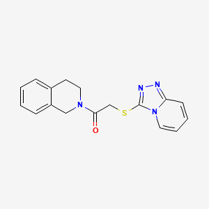2-[([1,2,4]triazolo[4,3-a]pyridin-3-ylthio)acetyl]-1,2,3,4-tetrahydroisoquinoline