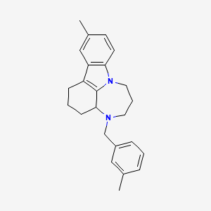 molecular formula C24H28N2 B5063678 11-methyl-4-(3-methylbenzyl)-1,2,3,3a,4,5,6,7-octahydro[1,4]diazepino[3,2,1-jk]carbazole 