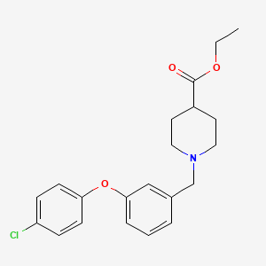 molecular formula C21H24ClNO3 B5063679 ethyl 1-[3-(4-chlorophenoxy)benzyl]-4-piperidinecarboxylate 