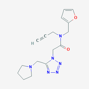 N-(2-furylmethyl)-N-2-propyn-1-yl-2-[5-(1-pyrrolidinylmethyl)-1H-tetrazol-1-yl]acetamide