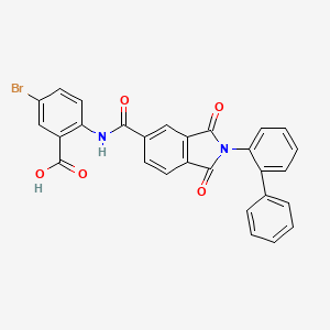 molecular formula C28H17BrN2O5 B5063698 2-({[2-(2-biphenylyl)-1,3-dioxo-2,3-dihydro-1H-isoindol-5-yl]carbonyl}amino)-5-bromobenzoic acid 