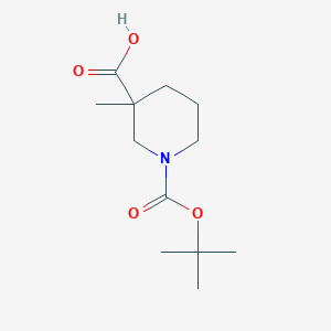 molecular formula C12H21NO4 B050637 1-(叔丁氧羰基)-3-甲基哌啶-3-羧酸 CAS No. 534602-47-6