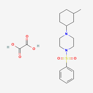molecular formula C19H28N2O6S B5063712 1-(3-methylcyclohexyl)-4-(phenylsulfonyl)piperazine oxalate 