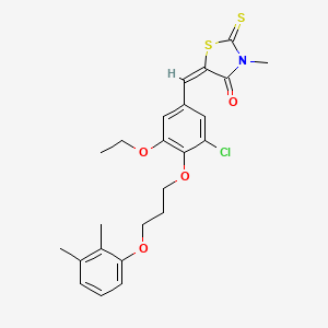 5-{3-chloro-4-[3-(2,3-dimethylphenoxy)propoxy]-5-ethoxybenzylidene}-3-methyl-2-thioxo-1,3-thiazolidin-4-one