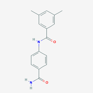 N-(4-carbamoylphenyl)-3,5-dimethylbenzamide