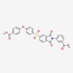 molecular formula C28H17NO9S B5063741 3-(5-{[4-(4-carboxyphenoxy)phenyl]sulfonyl}-1,3-dioxo-1,3-dihydro-2H-isoindol-2-yl)benzoic acid 