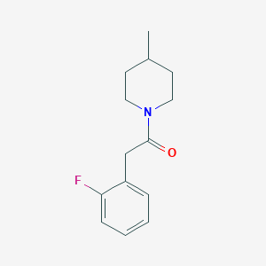 molecular formula C14H18FNO B5063767 1-[(2-fluorophenyl)acetyl]-4-methylpiperidine 