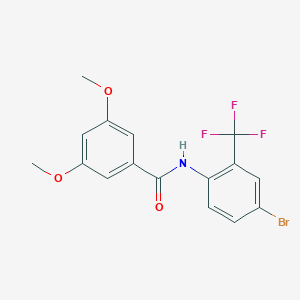 molecular formula C16H13BrF3NO3 B506377 N-[4-bromo-2-(trifluoromethyl)phenyl]-3,5-dimethoxybenzamide 