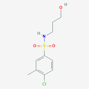 molecular formula C10H14ClNO3S B5063780 4-chloro-N-(3-hydroxypropyl)-3-methylbenzenesulfonamide 