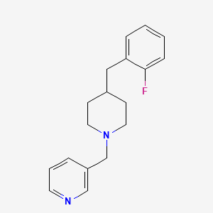 molecular formula C18H21FN2 B5063785 3-{[4-(2-fluorobenzyl)-1-piperidinyl]methyl}pyridine bis(trifluoroacetate) 