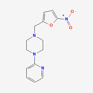 molecular formula C14H16N4O3 B5063794 1-[(5-nitro-2-furyl)methyl]-4-(2-pyridinyl)piperazine 