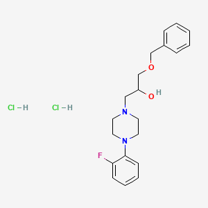 molecular formula C20H27Cl2FN2O2 B5063803 1-(benzyloxy)-3-[4-(2-fluorophenyl)-1-piperazinyl]-2-propanol dihydrochloride 