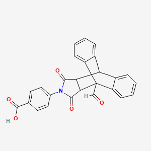 molecular formula C26H17NO5 B5063837 4-(1-formyl-16,18-dioxo-17-azapentacyclo[6.6.5.0~2,7~.0~9,14~.0~15,19~]nonadeca-2,4,6,9,11,13-hexaen-17-yl)benzoic acid 