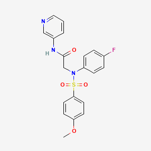 molecular formula C20H18FN3O4S B5063843 N~2~-(4-fluorophenyl)-N~2~-[(4-methoxyphenyl)sulfonyl]-N~1~-3-pyridinylglycinamide 