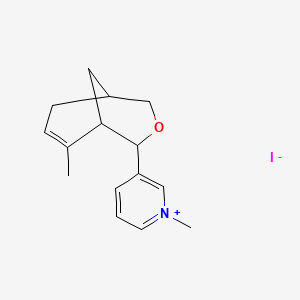 molecular formula C15H20INO B5063854 1-methyl-3-(8-methyl-3-oxabicyclo[3.3.1]non-7-en-2-yl)pyridinium iodide 