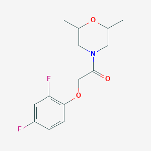 molecular formula C14H17F2NO3 B5063877 4-[(2,4-difluorophenoxy)acetyl]-2,6-dimethylmorpholine 