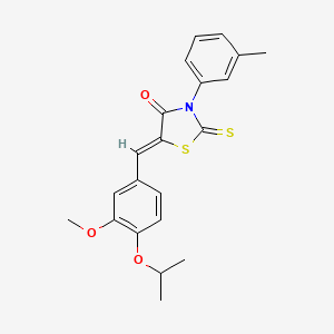 molecular formula C21H21NO3S2 B5063889 5-(4-isopropoxy-3-methoxybenzylidene)-3-(3-methylphenyl)-2-thioxo-1,3-thiazolidin-4-one 
