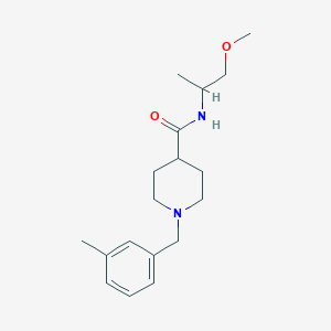 molecular formula C18H28N2O2 B5063896 N-(2-methoxy-1-methylethyl)-1-(3-methylbenzyl)-4-piperidinecarboxamide 