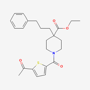 molecular formula C24H29NO4S B5063901 ethyl 1-[(5-acetyl-2-thienyl)carbonyl]-4-(3-phenylpropyl)-4-piperidinecarboxylate 