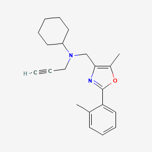 molecular formula C21H26N2O B5063927 N-{[5-methyl-2-(2-methylphenyl)-1,3-oxazol-4-yl]methyl}-N-2-propyn-1-ylcyclohexanamine 