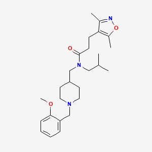 molecular formula C26H39N3O3 B5063931 3-(3,5-dimethyl-4-isoxazolyl)-N-isobutyl-N-{[1-(2-methoxybenzyl)-4-piperidinyl]methyl}propanamide 