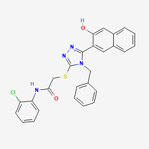 molecular formula C27H21ClN4O2S B5063936 2-{[4-benzyl-5-(3-hydroxy-2-naphthyl)-4H-1,2,4-triazol-3-yl]thio}-N-(2-chlorophenyl)acetamide 