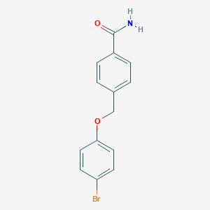 molecular formula C14H12BrNO2 B506394 4-[(4-Bromophenoxy)methyl]benzamide 